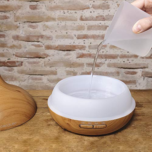 Cecotec Humidificador Ultrasónico y Difusor de Aromas con Temporizador Pure Aroma 300 Yang. 10 W, 300 ml, Temporizador hasta 6 Horas, 7 Colores LED, Función Aromaterapia, Ultrasilencioso - Imagen 5